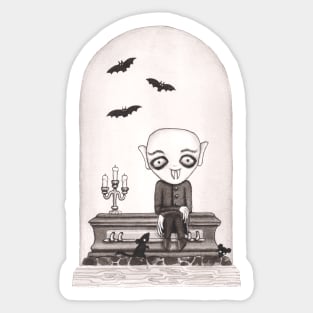 Nosferatu in a Glass Bell Sticker